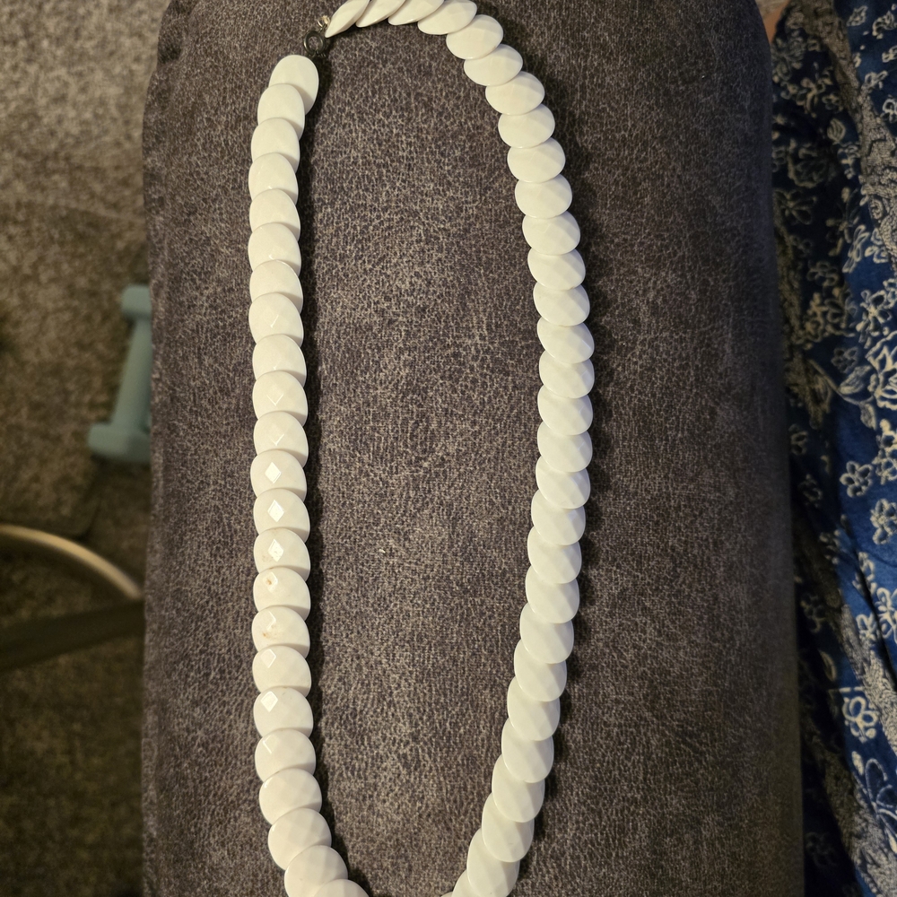 White Beaded Necklace